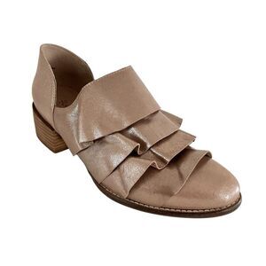 Anthropologie Seychelles Elegant Open Mind Ruffle Leather Booties 8